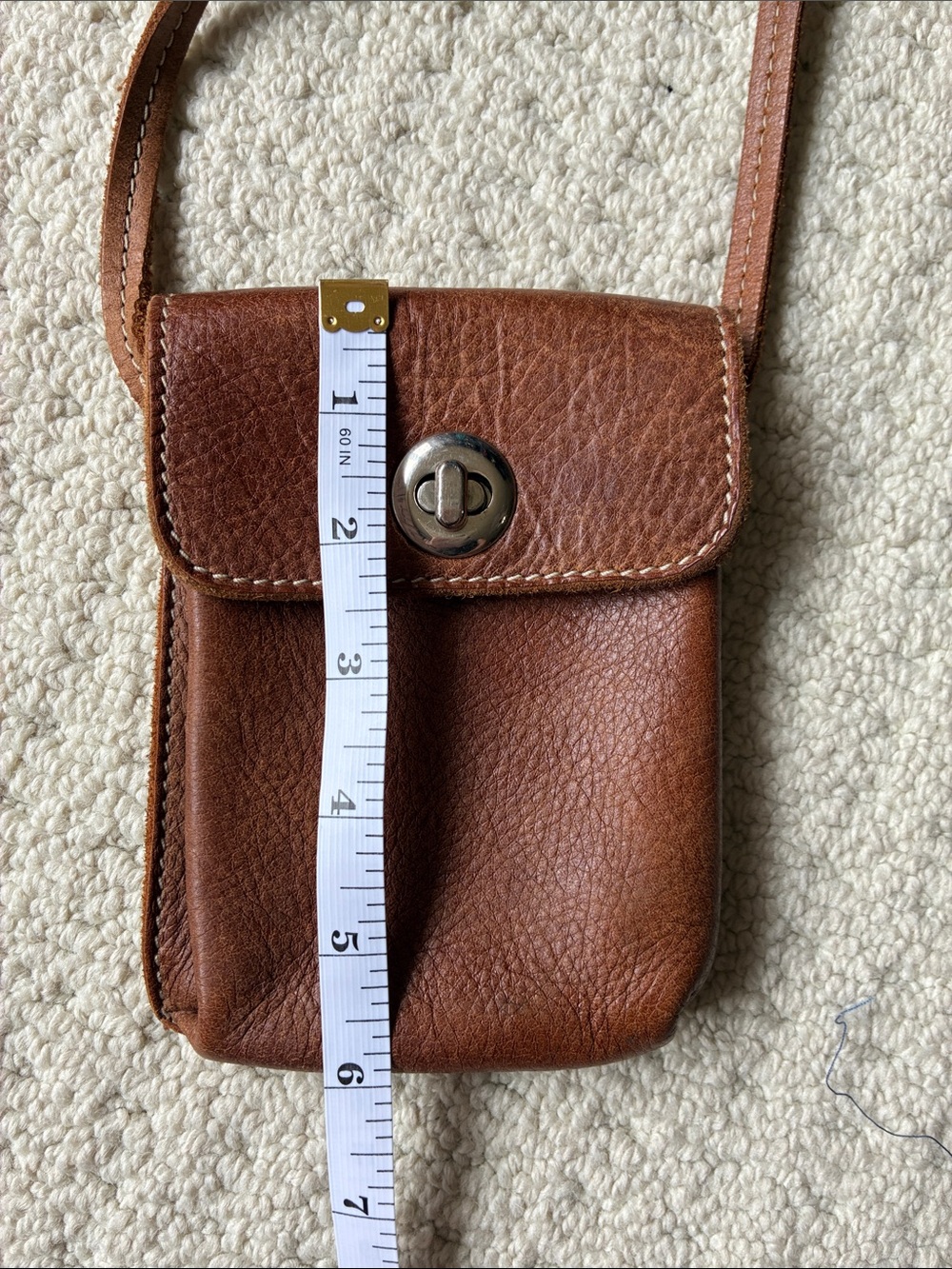 Roots Genuine Brown Tribe Leather Small Crossbody Bag Purse Made in Canada 🇨🇦 - Picture 8 of 9